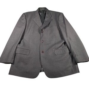 Pavone Sport Coat Mens 43 Regular Charcoal Grey 100% Wool Reda Italy Blazer